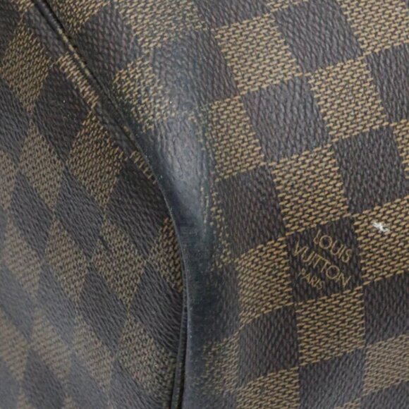 Louis Vuitton Neverfull MM Damier Ebene Tote Bag Red Interior with Pouch *READ* - Picture 12 of 15